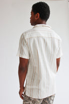 Beachy Beige Stripe Button Up