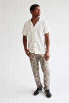 Beachy Beige Stripe Button Up