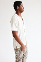 Beachy Beige Stripe Button Up