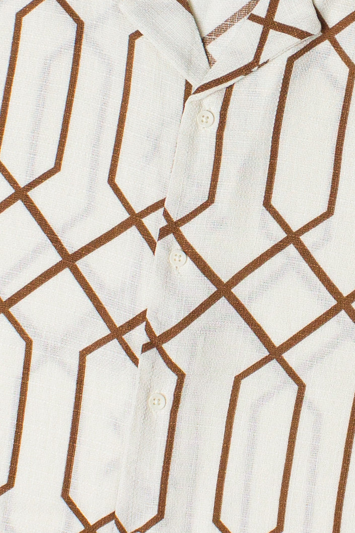 Modern Art Deco Button Up Shirt