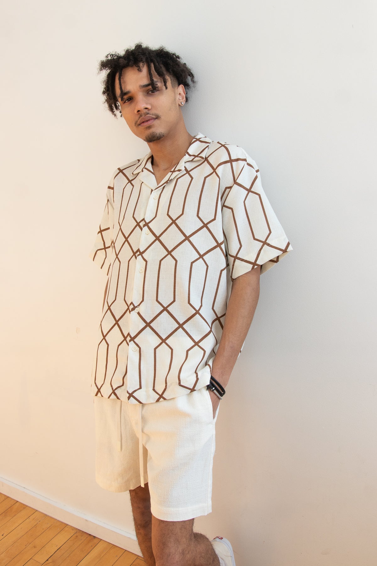 Geometric Button Up