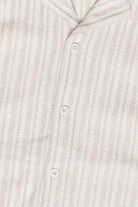 Boucle Stripe Textured Button Up Shirt - Pink
