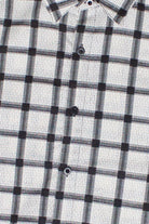 Checker Plaid Button Up Shirt - Black