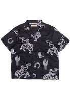 Embroidered Cowboy Crop Fit Button Up Shirt