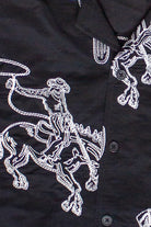 Embroidered Cowboy Crop Fit Button Up Shirt