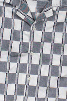 Checkered Crop Fit Button Up Shirt