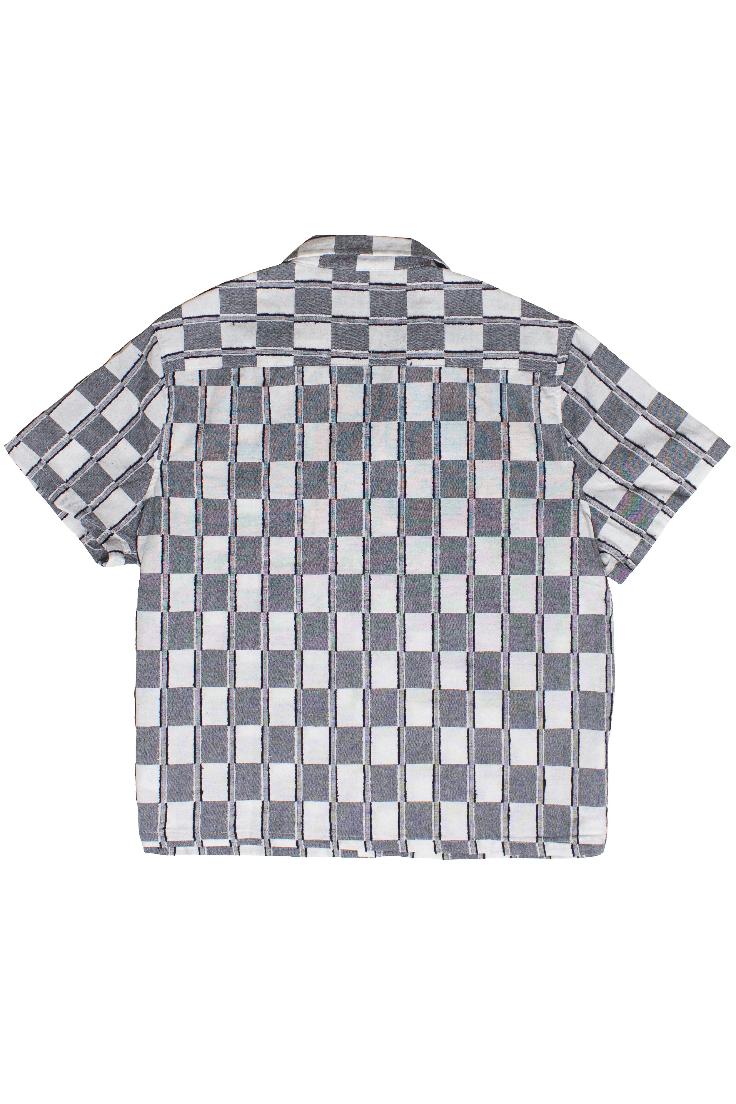 Checkered Crop Fit Button Up Shirt