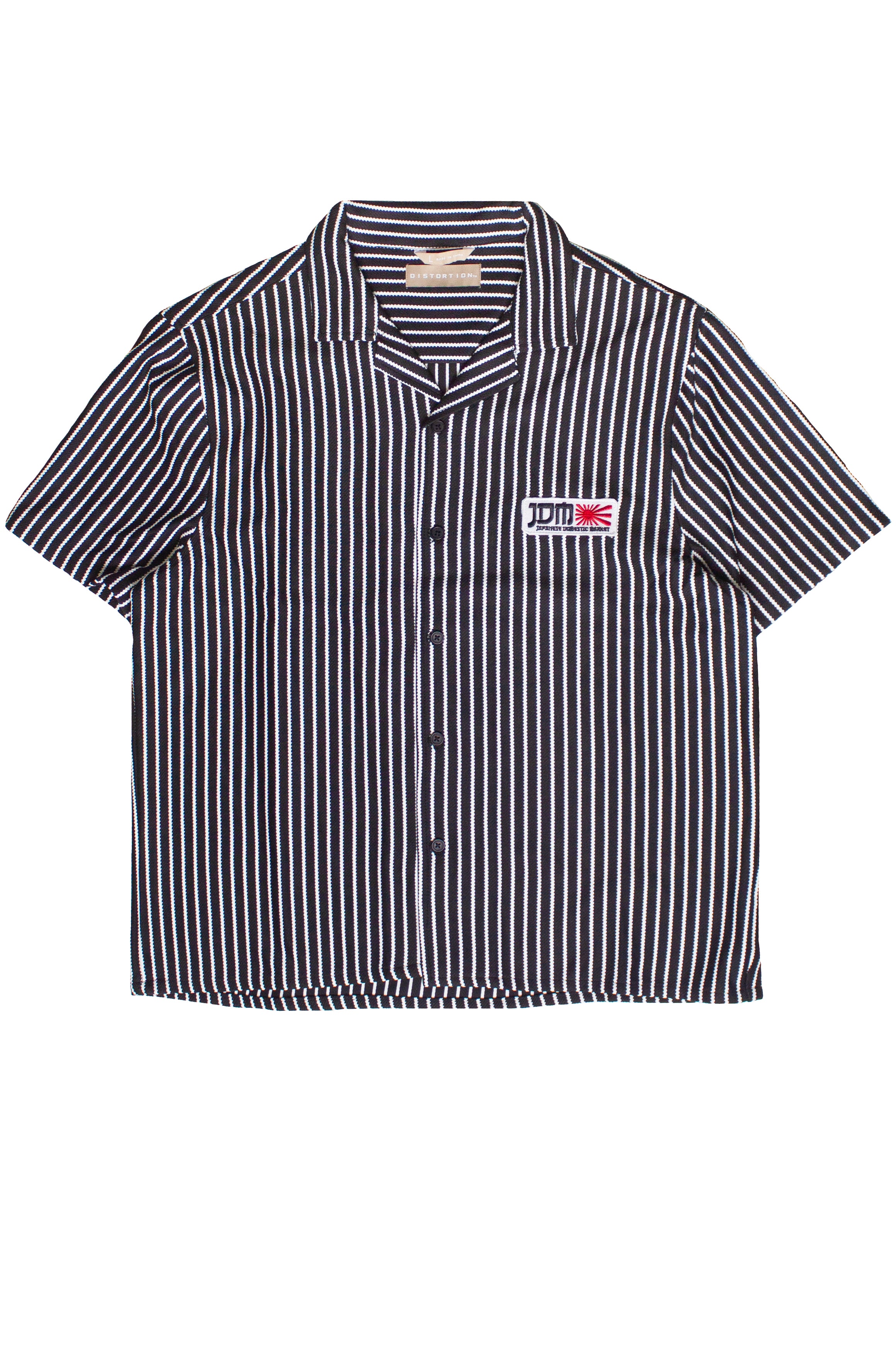 Patch Striped Textured Button Up Shirt – Ragstock