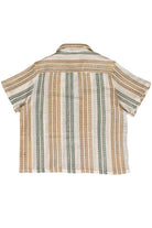 Crochet Striped Button Up Shirt