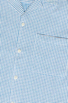 Weave Pattern Button Up Shirt - Blue