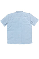 Weave Pattern Button Up Shirt - Blue