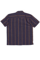 Embroidered Weave Striped Button Up Shirt