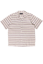 Woven Zig Zag Button Up Shirt - Beige