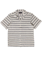 Woven Zig Zag Button Up Shirt - Black