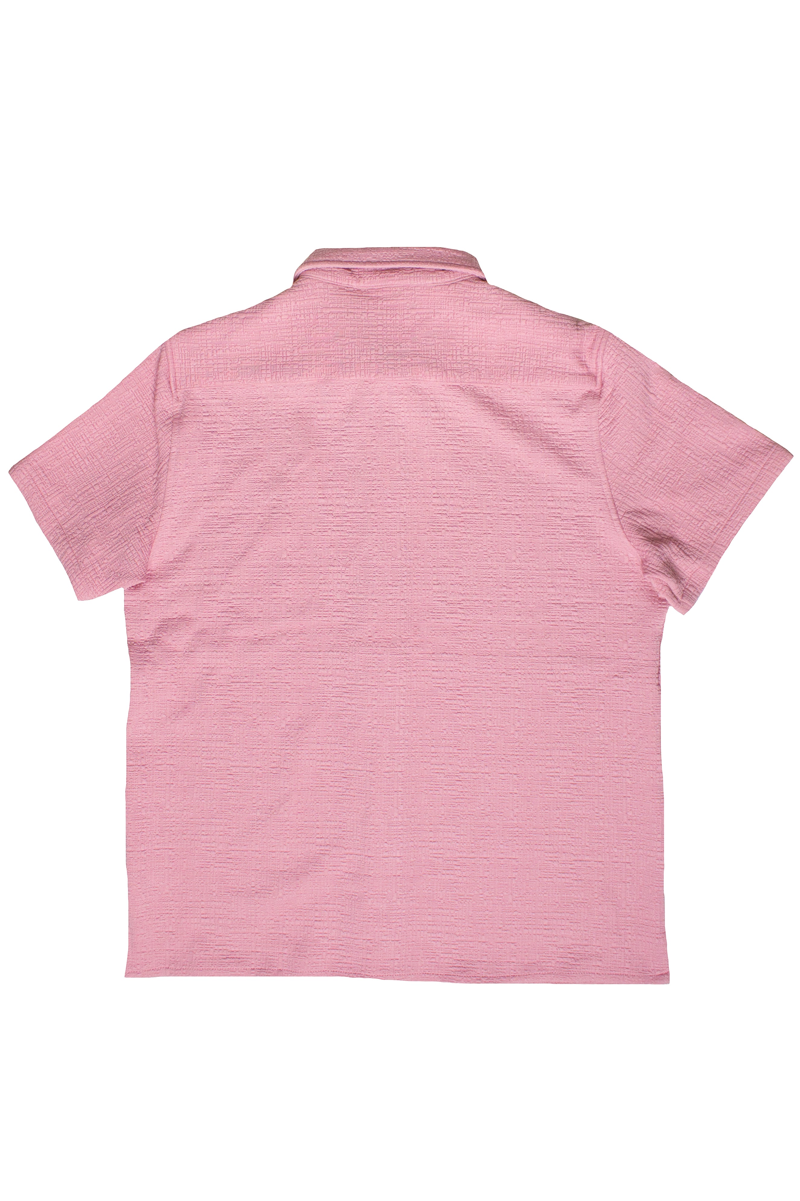 Textured Heavyweight Button Up Shirt - Pink