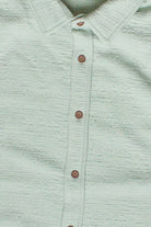 Textured Heavyweight Button Up Shirt - Sage