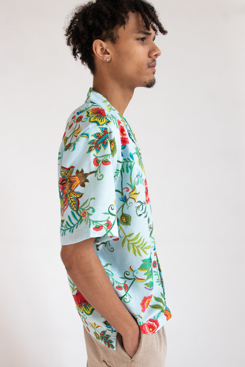 Paisley Floral Tapestry Button Up Shirt