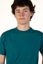 Dark Teal Notch Neck Tee