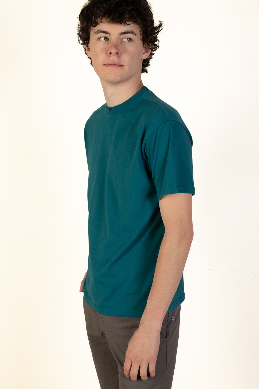 Dark Teal Notch Neck Tee