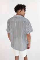 Mini Zigzag Knit Button Up Shirt