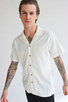Lightweight Textured Button Up Shirt