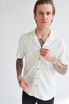 Lightweight Textured Button Up Shirt