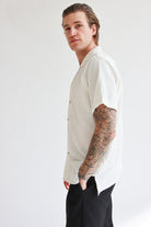 Lightweight Textured Button Up Shirt