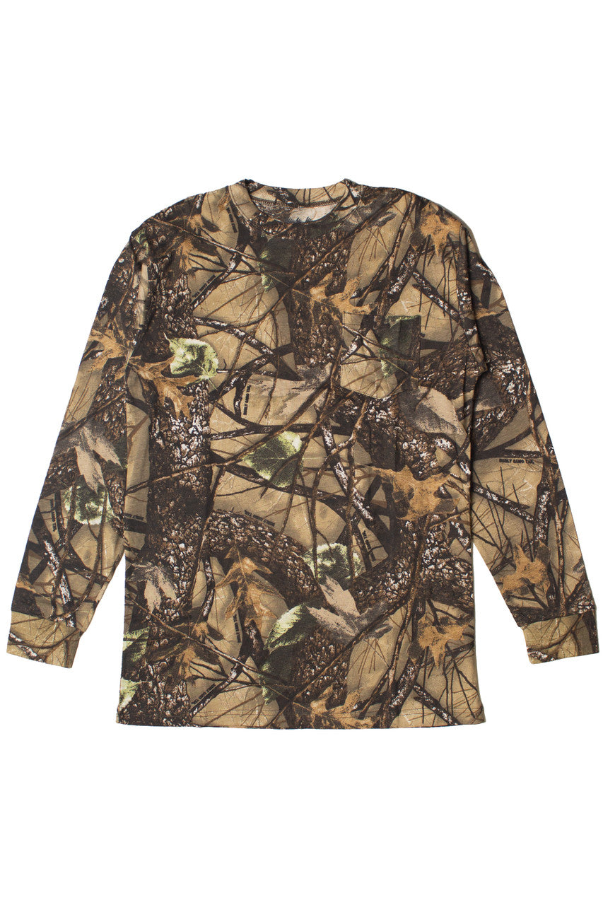 Woodland Camo Long Sleeve Pocket Tee
