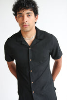 Lightweight Textured Button Up Shirt