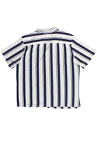 Vertical Striped Textured Button Up Shirt - White