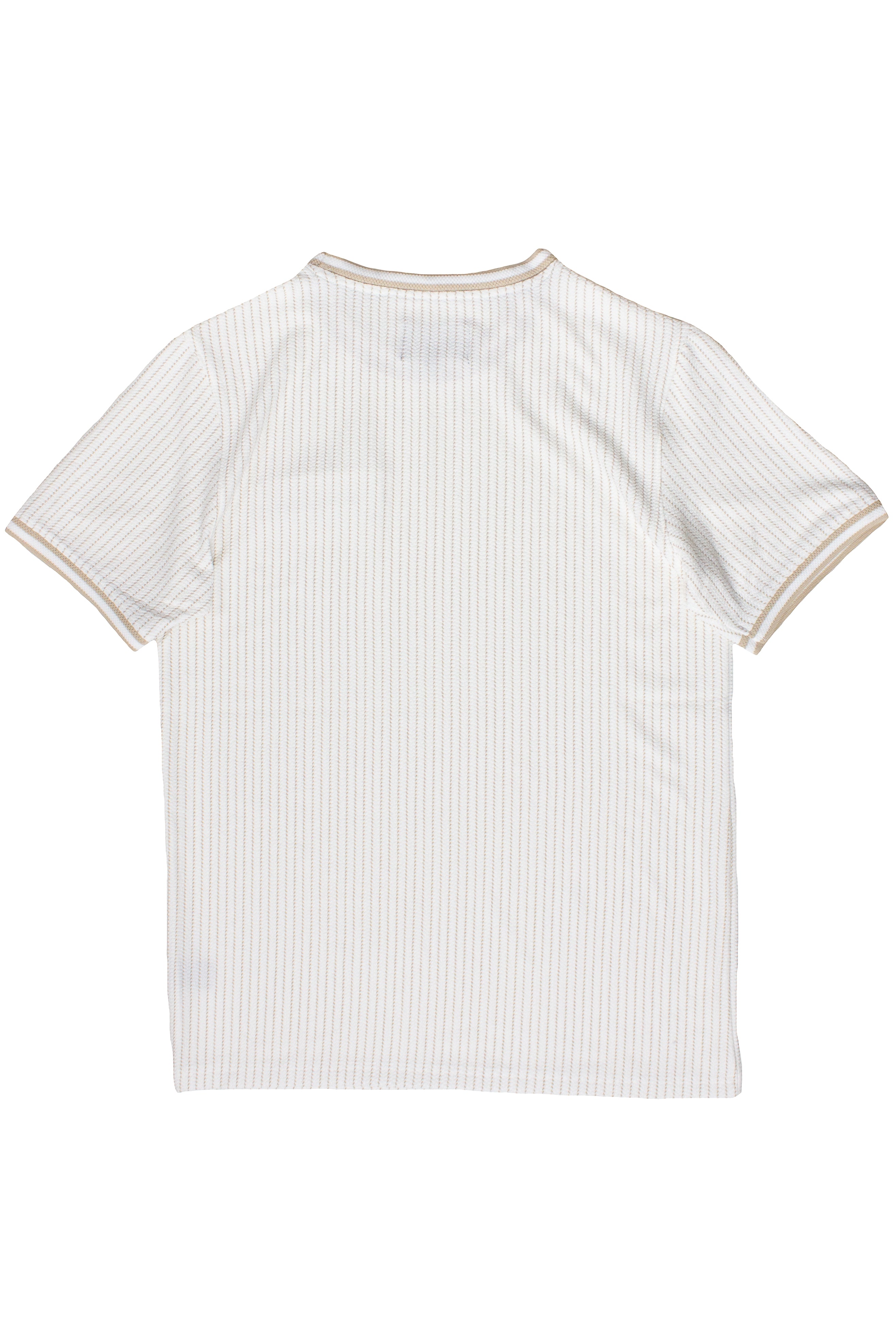 Textured Trim T-Shirt - White