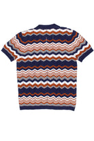 Zigzag Button Up Polo Shirt