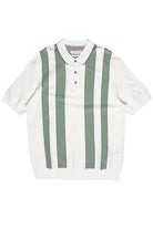Striped Waffle Knit Polo