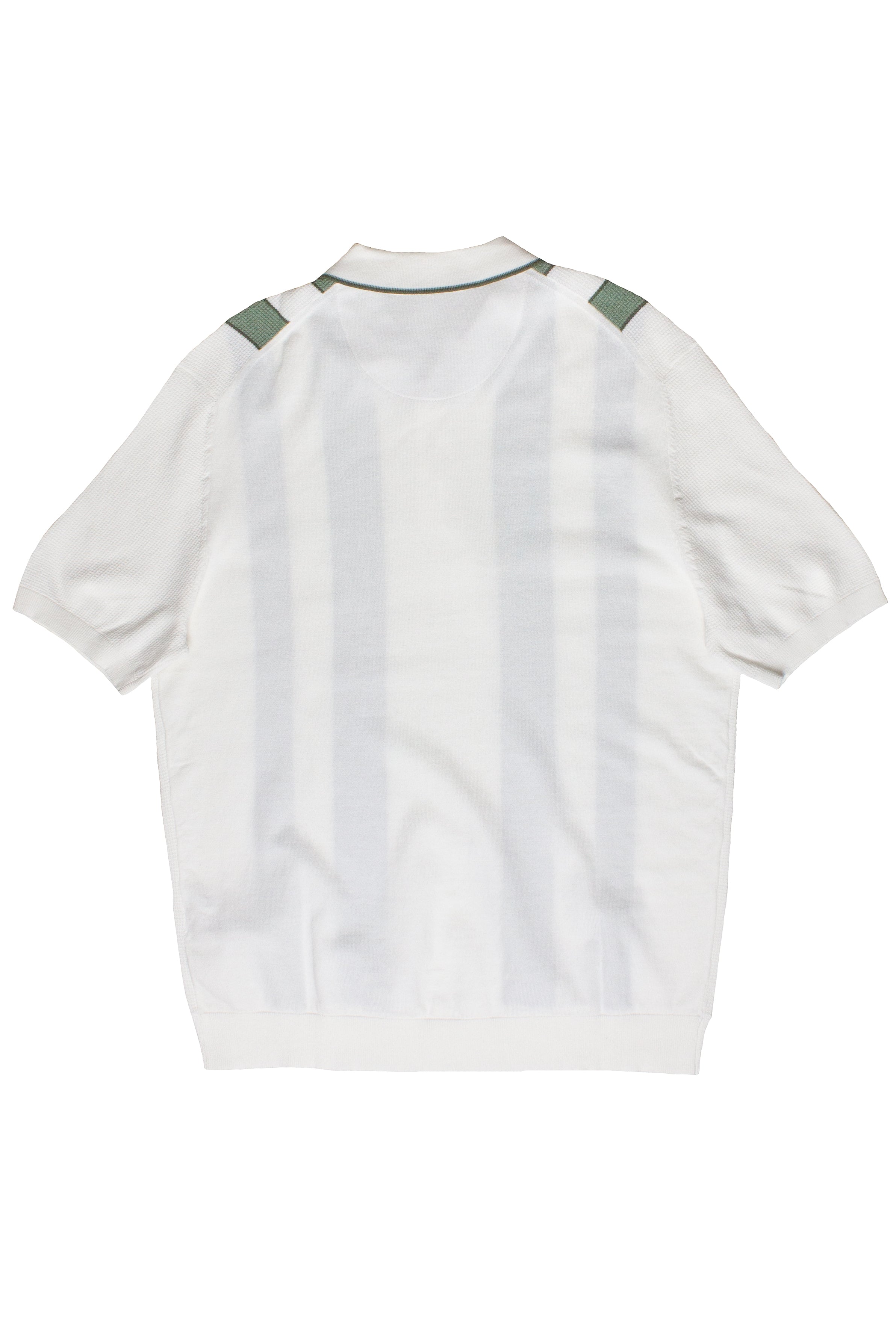 Striped Waffle Knit Polo