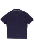 Striped Quarter Zip Knit Polo