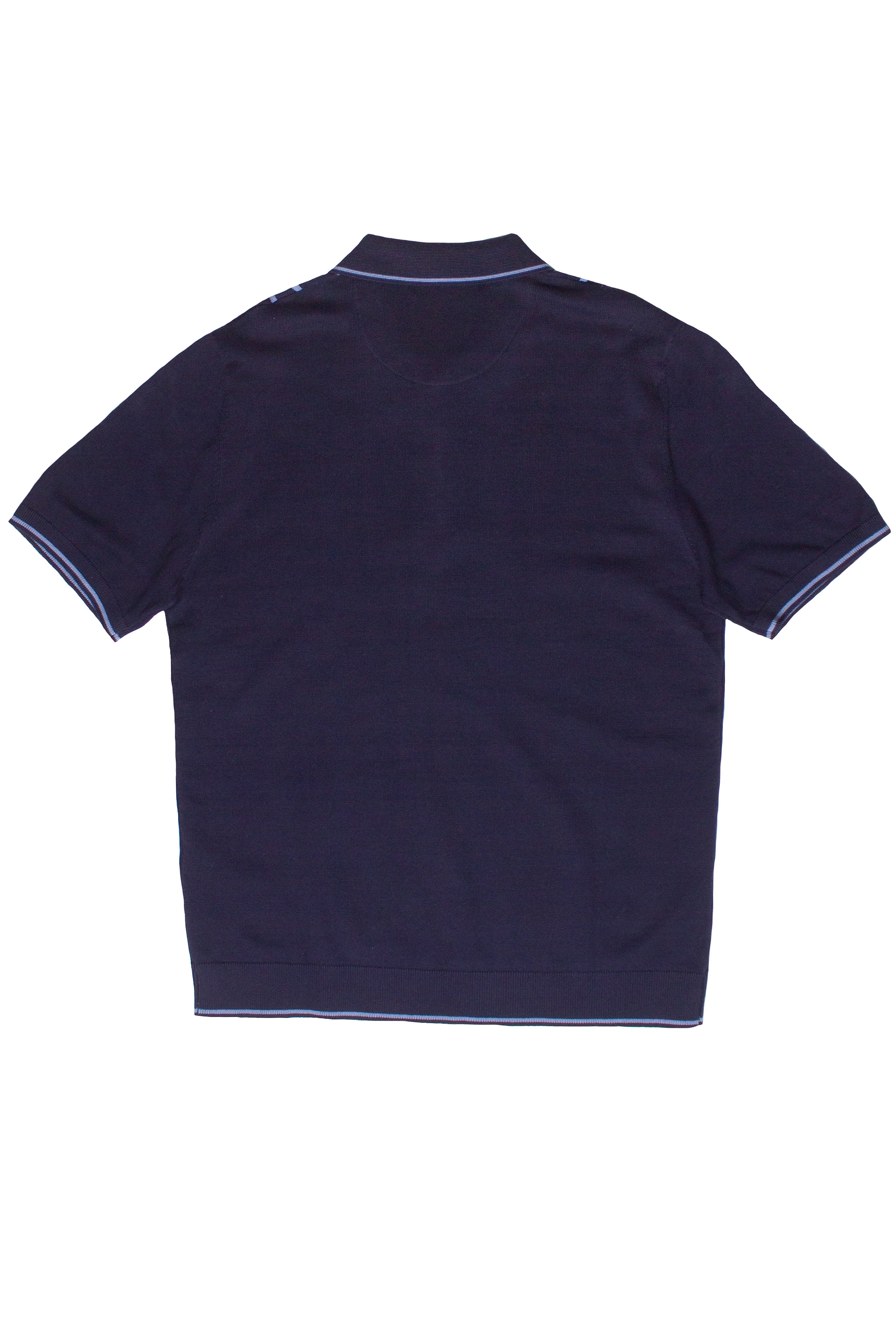 Striped Quarter Zip Knit Polo