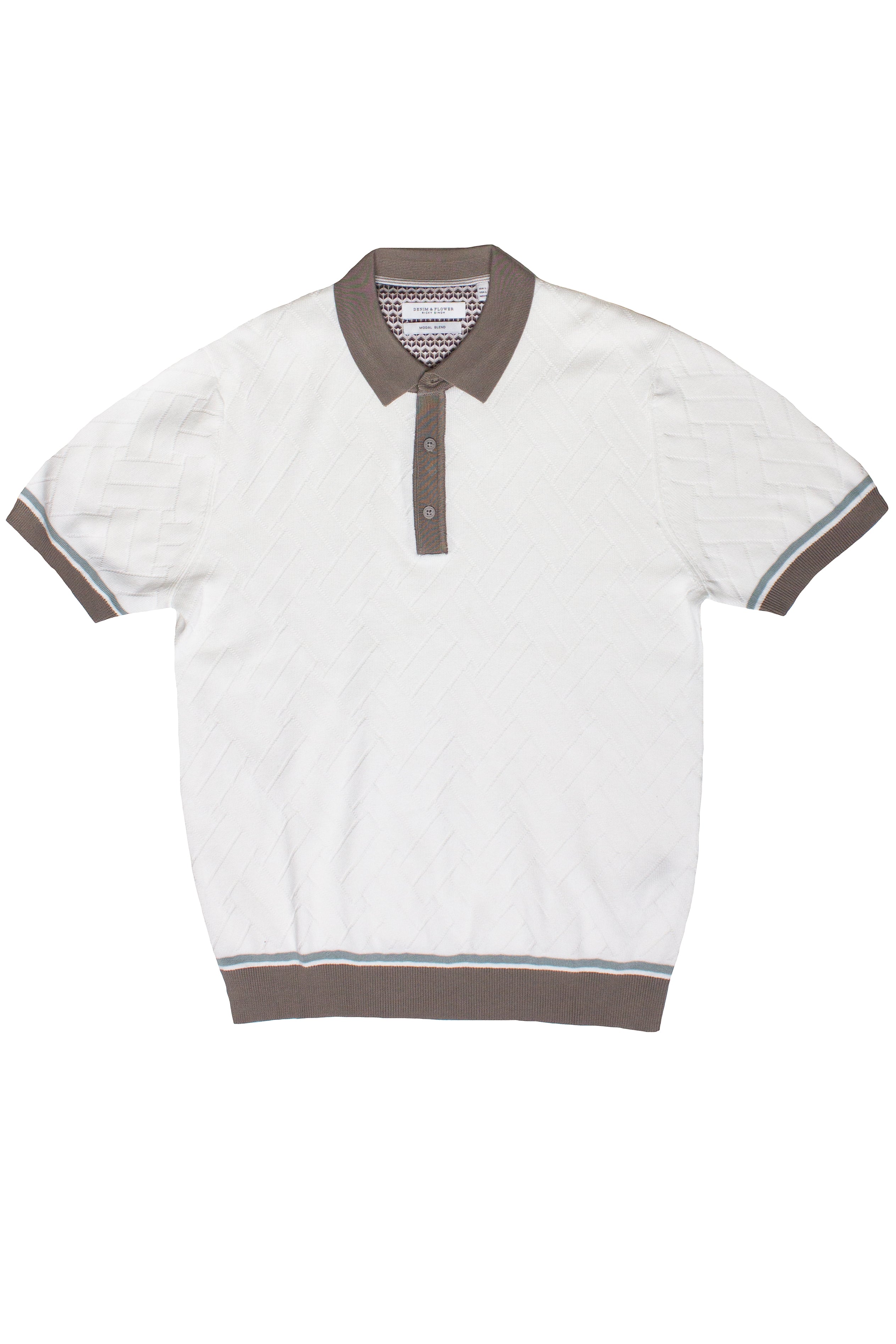 Basket Weave Knit Polo