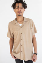 Lightweight Textured Button Up Shirt