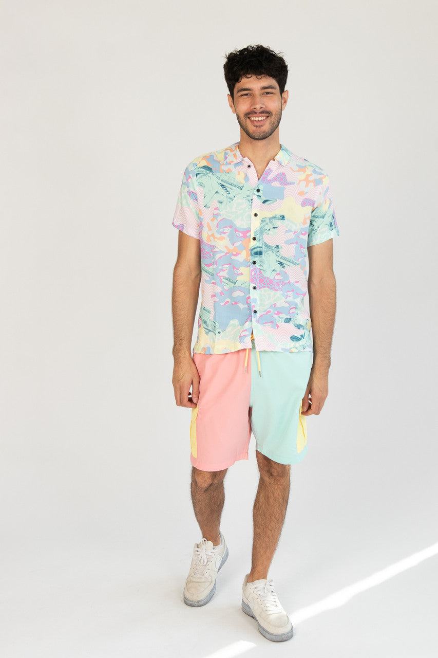 Pastel Color Block Shorts