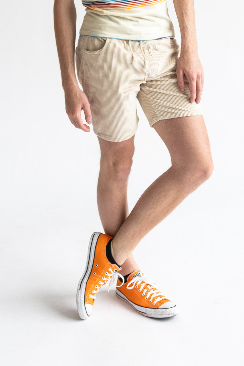 Drawstring Corduroy Shorts