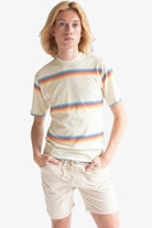 Vintage Cream Striped Ocean Pacific T-Shirt (1980s)