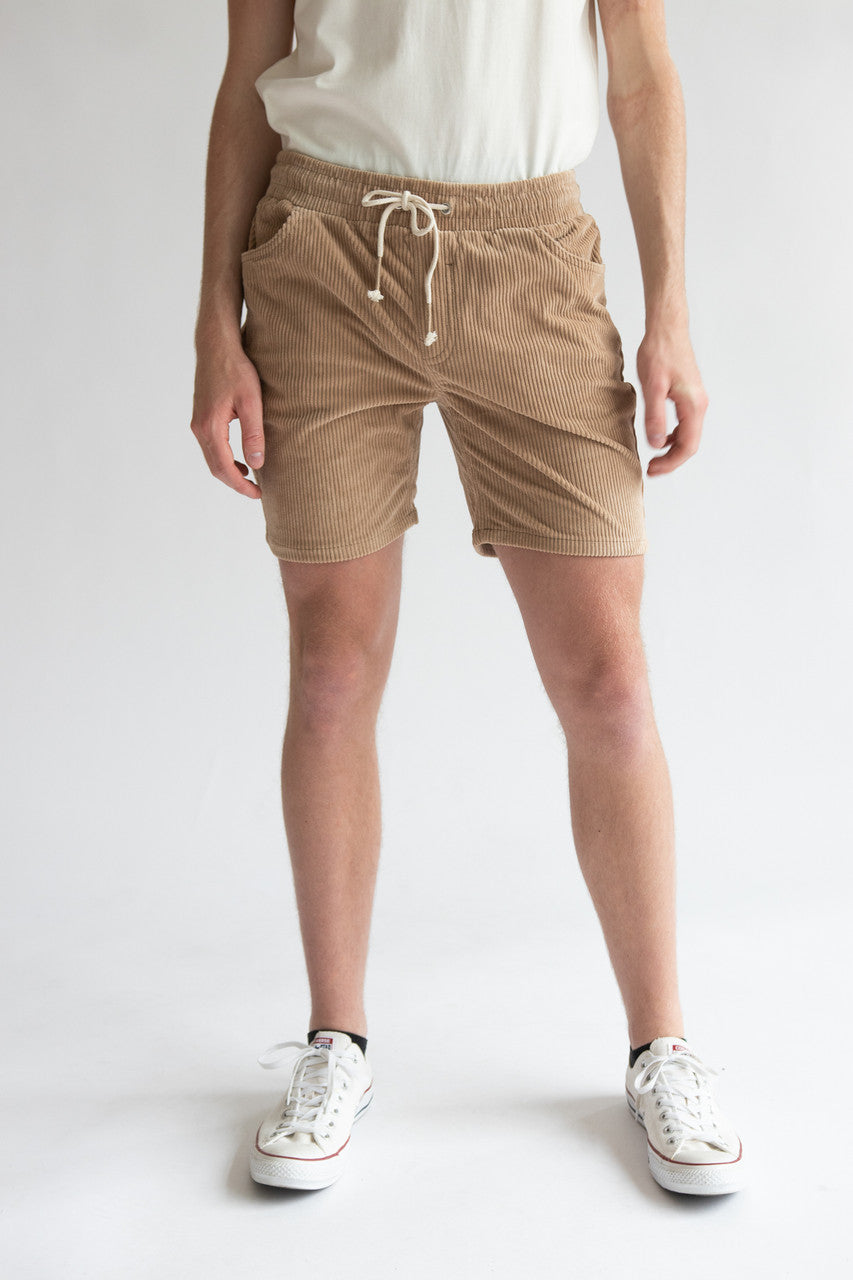 Drawstring Corduroy Shorts