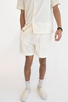 Alabaster Textured Shorts