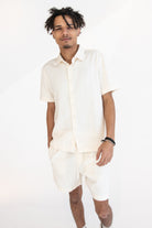 Alabaster Textured Shorts