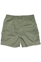 Drawstring Twill Cargo Shorts - Army Green