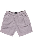 Linen Cotton Blend Pull On Shorts - Gray