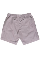 Linen Cotton Blend Pull On Shorts - Gray