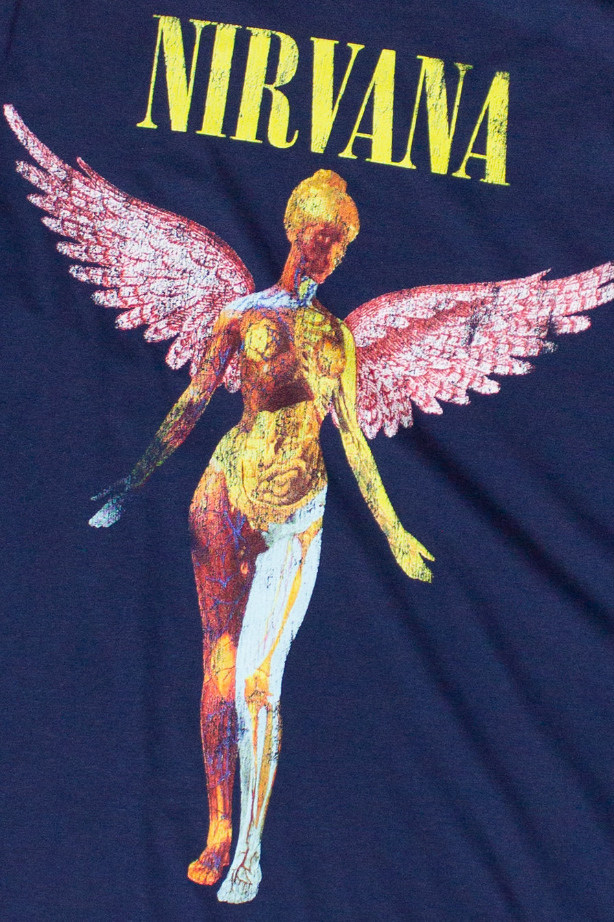 希少Vintagヴィンテージ1993 90s NIRVANA IN UTERO Vtg Nirvana In Utero T shirt 1990's 1993 USA Thrashed Paper