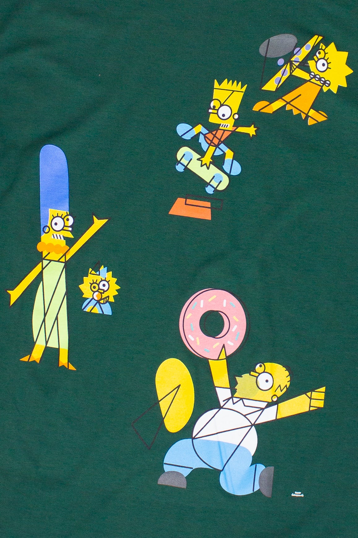 Abstract Simpsons Graphic T-Shirt