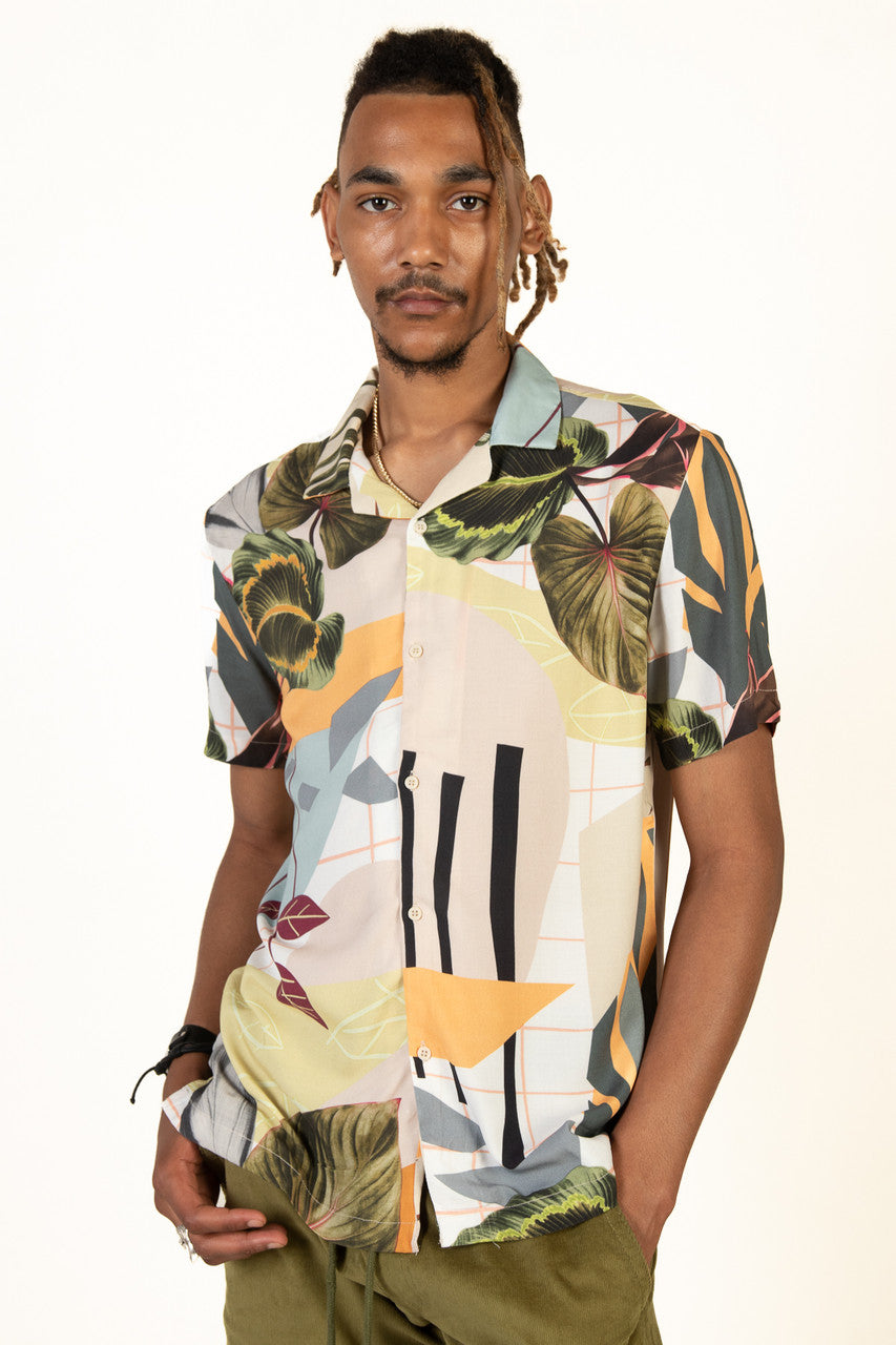 Tropical Greenery Button Up Shirt